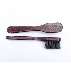 Small shoe brush with horse hair