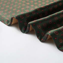 Silk and Wool Scarf Dots Green
